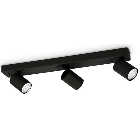 Ideal Lux RUDY - Innen 3 Lichter Deckenstrahler Lampe Schwarz, GU10