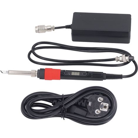 Kit de fer à souder électrique numérique portable 50W 100-240V, pistolet à souder ajustable à chauffe rapide et céramique thermostatique, prise UE (1/5)