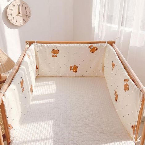 180 x 28 cm lettino capanna, giro letto per bambino, fodera in mesh, che è sicuro per la circolazione dell'aria, si adatta a tutti i tipi di letti (1/5)