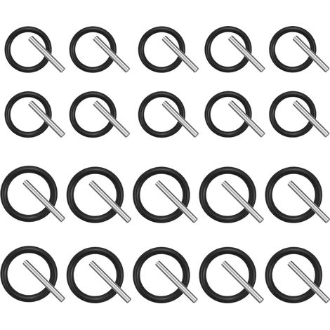 Lot de 20 paires de joints toriques et broches de rechange, bagues à impact et broches de douille en caoutchouc pour échafaudages à douille, clé à choc, nettoyeur haute pression (2 tailles) (1/5)