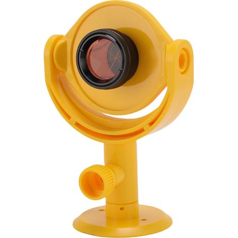 GARRYFIZH Mini prisme inclinable avec support pour station totale, mesure topographique, constante optique +17.5mm, lentille en verre, boîtier jaune (1/5)