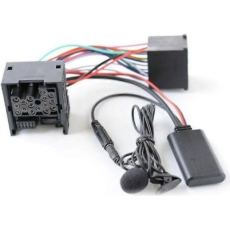Adaptateur AUX Bluetooth stéréo 10 broches compatible avec BMW E46 XC pour prise audio de voiture (1/5)