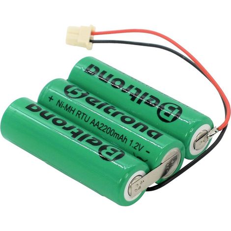Pacco batteria 3x Stilo (AA) Beltrona 3AA2200ESO con spina NiMH 3.6 V 1500 mAh