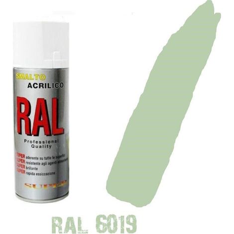 Bomboletta spray verde acqua chiaro ral 6019 acrilico vernice brillante lucido