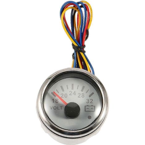 Voltmètre pour moto (8-16 volts), caravane, bateau, marine, pièces de rechange automobiles (1/5)