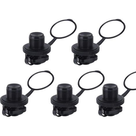 Ventil-Spirale zum Aufblasen, 5 Stück Ventile Luftadapter Ventilkappen, aufblasbare Luftstopfen in Spiralform für Schlauchboot und aufblasbare Fischerboote Luftmatratze