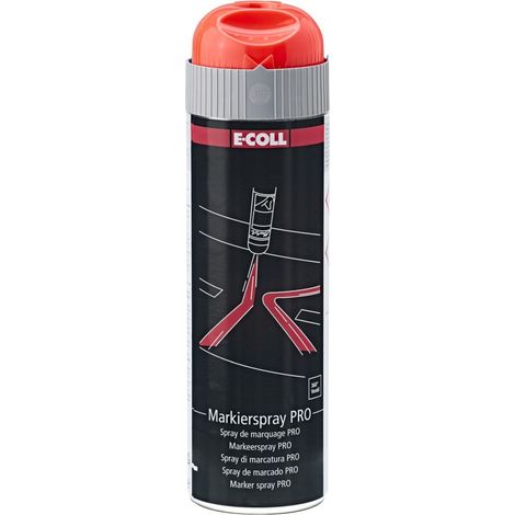 E-COLL PRO Markierspray 500ml rot (1/4)