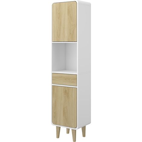 Mueble de baño Arla, Blanco/roble, 40 x 161 cm, Vicco
