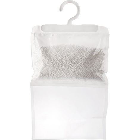 Absorbeur d'humidité, déshumidificateur d'air pour chambres et armoires, sur cintre, 400 g (1/4)