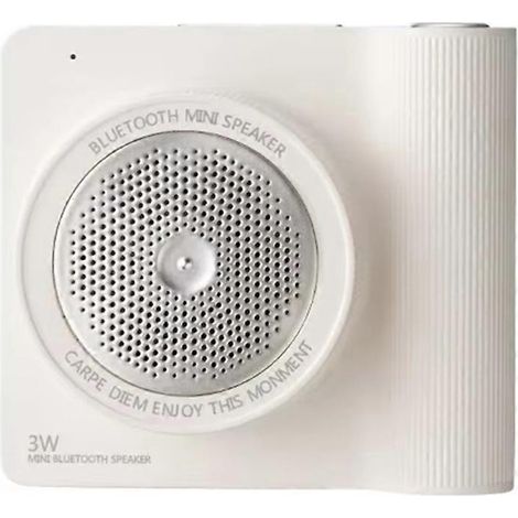 Enceinte Bluetooth sans fil multifonctionnelle pour extérieur, blanc élégant. (1/5)
