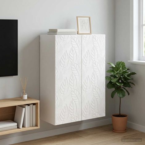 vidaXL Armoire Murale Blanc brillant 66 x 34,5 x 90 cm