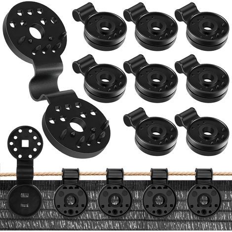 50pcs Plastic Clips for Shade Sails, Shade Sail Fixing Clips, Shade Sail Clips, Special Clips with Eyelets, Applicable to Pergolas, Greenhouses, Shade Nets (50, Octagonal) (1/5)
