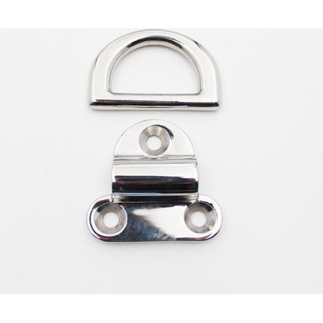 4 boat-use yacht ropes with stainless steel retaining rings, D-rings, and 316 stainless steel D-rings. (1/4)