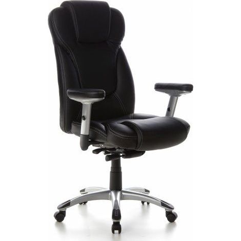 Siège de bureau / Fauteuil de direction EMBASSY 200, simili cuir noir hjh OFFICE