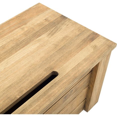Baúl Rustico Pequeño ECO con Tapa 40x80x36cm en madera maciza de pino acabado vintage (1/5)