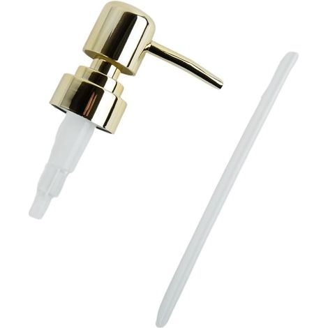 28mm screw-on stainless steel-look pump head (gold) (1/5)