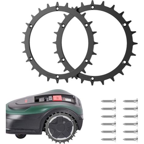 Rasenmäherspikes, Bosch Modell - Verbesserte Traktion für Rasenmäher - Durchmesser: 170 mm - Dicke: 2,5 mm. (1/4)