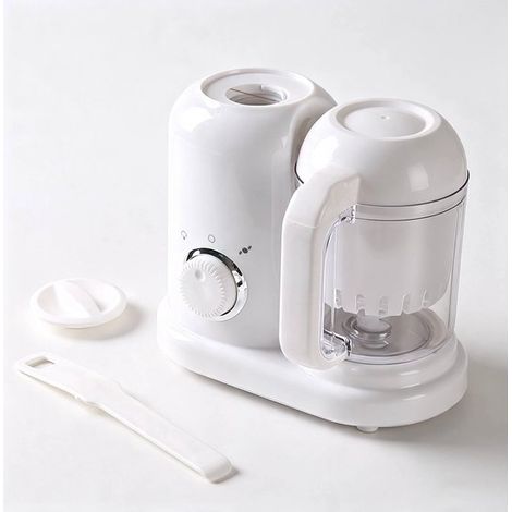Robot culinaire blanc pour bébé, appareil multifonctionnel pour hacher, cuire à la vapeur et mélanger, préparation et broyage automatiques en une seule étape, sans BPA (1/4)