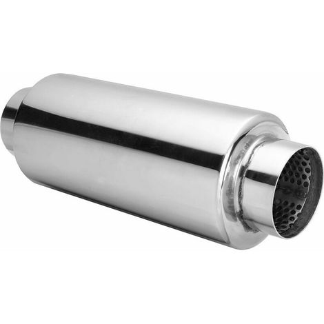 1x Universel Silencieux D'échappement 304 Inox 2.5 Pouce Inelt 2.5pouce Outlet (1/4)