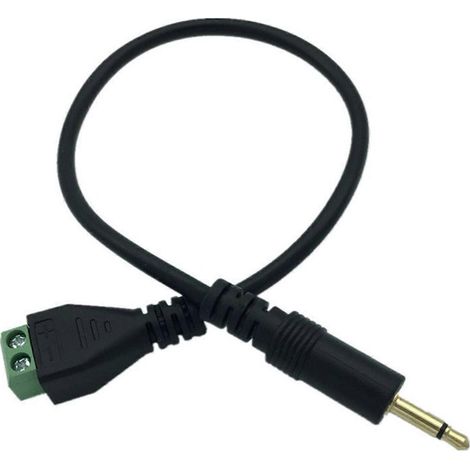 Câble adaptateur audio sans soudure TSMono mâle 3,5 mm (1/8 pouce) vers borne à vis 2 broches pour casque audio (1/5)