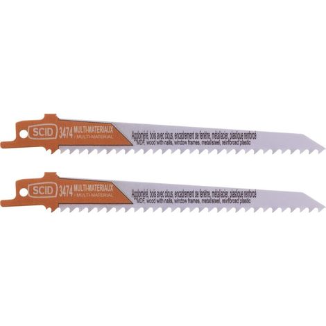 Lame de scie sabre classique bois et métal SCID - Epaisseur 1,27 mm - Longueur 150 mm - Vendu par 2 (1/2)