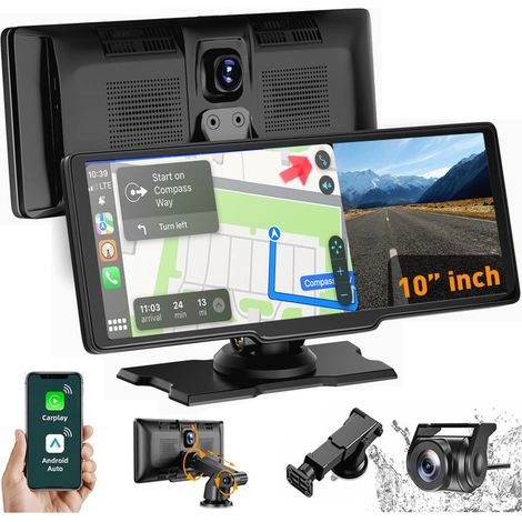 Écran sans fil 4K 10,26'' CarPlay Android Auto avec caméra de recul pour autoradio (1/5)