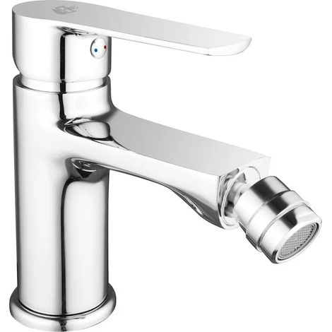Miscelatore bidet cromato lucido con flessibili e piletta Juliette (1/2)