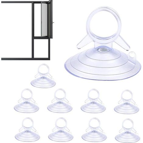 Lot de 10 ventouses réutilisables pour vitres de voiture, Ø45 mm, pour pare-soleil, fenêtres et camping-cars (1/5)