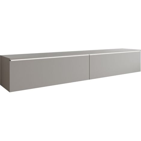 Mueble TV Scientia I, Gris, Número de puertas: 2, Número de cajones: 0, 180x30x33cm, LED (1/5)