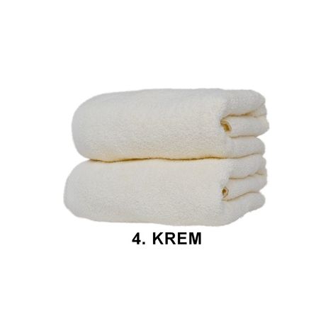 Toalla de algodón color crema City Sklep, tamaño 70x140 cm. (1/2)