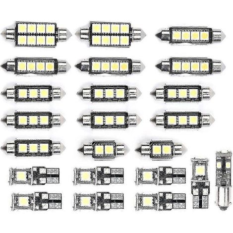 Accessoires pour BMW E53 (2000-2006) : éclairage intérieur LED blanc 6000K (23 ampoules LED incluses). (1/5)