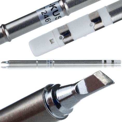 Punta Saldante con Riscaldatore Integrato T12-KUS – Riscaldamento Rapido, Misurazione Precisa Compatibile con Stazioni Saldanti T12 (1/5)