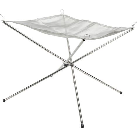 Brasero portable en maille avec support en acier inoxydable et barbecue pliable pour le camping en plein air (1/5)