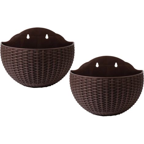 Pots de fleurs suspendus en plastique avec crochet à chaîne pour jardin (1/5)