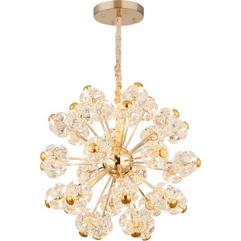 Globo - lámpara colgante - FLORIELLA - dorado - vidrio - Ø 80cm -