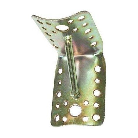 PLAQUE D'ANGLE AVEC RENFORT POUR PLOTS Ø 80/100 65x85 mm -