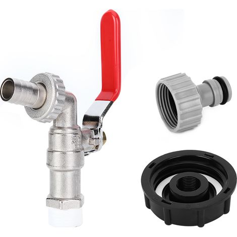 IBC-Tankadapter, Gartenwasserhahn-Schlauchkappen-Anschlussstücke, G1/2-Zoll-Messingarmatur (1/5)