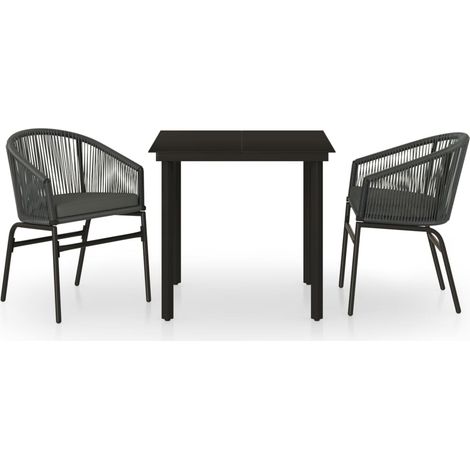 Ensemble de salle à manger de jardin 3 pcs Anthracite (1/5)