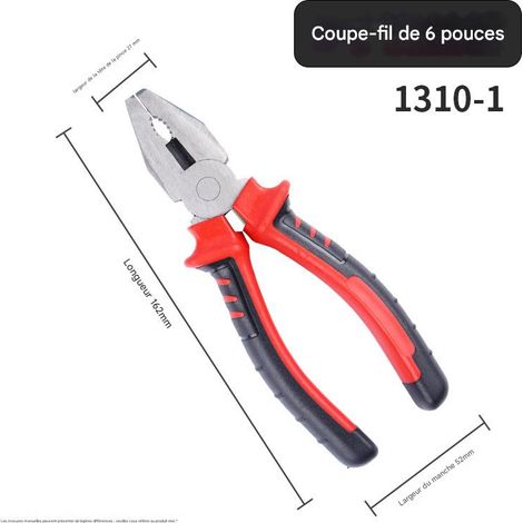 Pince coupante industrielle pour électricien - Tête forgée en acier à haute teneur en carbone - Plusieurs tailles