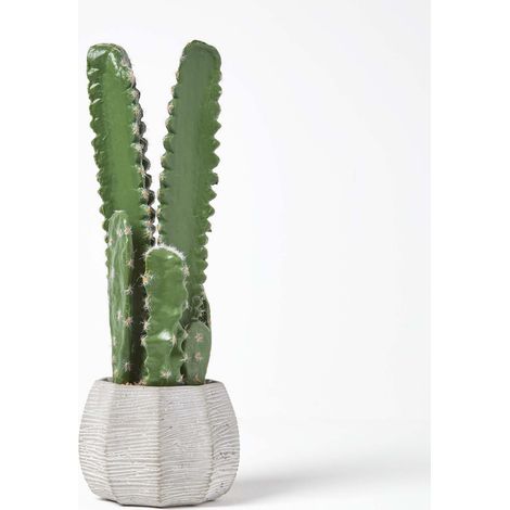 HOMESCAPES Künstlicher Kaktus Echinopsis Peruviana in Topf aus zement, 49 cm hoch (1/5)