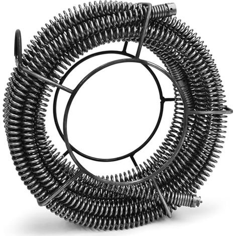 Ensemble de spirales de nettoyage de canalisation avec ressort, Ø22mm, 14m, Ø 30-200 mm, pour appareil de nettoyage de canalisation, nettoyeur de canalisation, machine de nettoyage de canalisation, dé