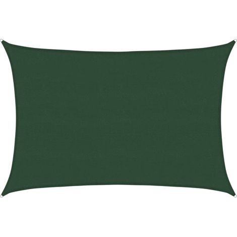 vidaXL Toldo de vela HDPE verde oscuro 160 g/m² 5x6 m (1/2)