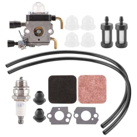FS85 FS80 Carburateur pour FS75 FS80R FS85R FS85RX DéBroussailleuse Weedeater C1Q-S97 W / Kit de RéCupéRation Carburant Filtre à Air