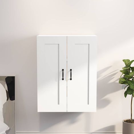Armario colgante de pared blanco 69,5x32,5x90 cm (1/4)