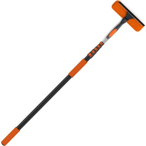 7.2 m Window Squeegee with Telescopic Handle, 2-in-1 Window Squeegee for Home with Telescopic Pole 1.5-7.2 m for Indoor and Outdoor Use (1/5)