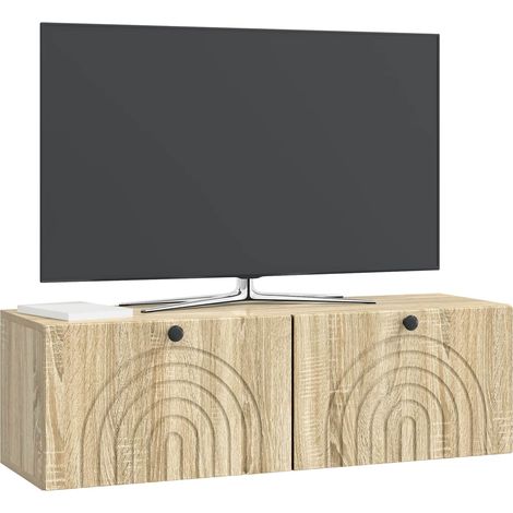Maison Exclusive - Wandmontierter TV-Schrank Sonoma-Eiche 98 x 31