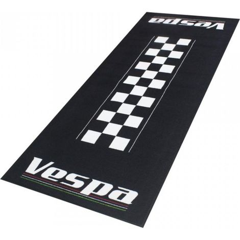 Tapis environnemental Biketek Garage Mat noir blanc pour scooter (1/2)