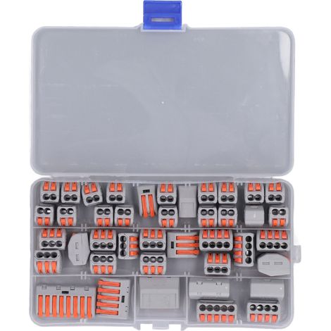 41Connecteurs de fils à levier, Lot de 41 pièces, PC ignifuge, Branchement rapide Connecteurs électriques 250V 32A (1/5)