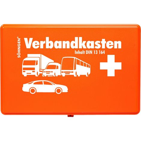 Söhngen KFZ-Verbandkasten mit Füllung Standard DIN 13164 Box für ihr Auto