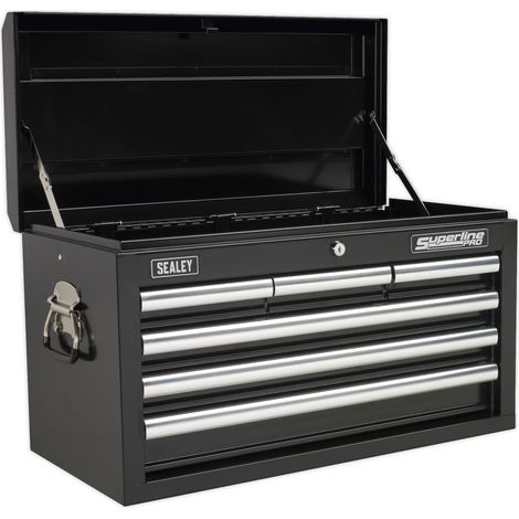 Sealey Topchest 6 Drawer with Ball-Bearing Slides - Black AP33069B